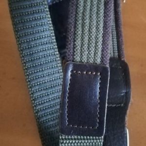 Cinghia FUCILE meta ELASTICA e meta fissa antiscivolo con attacco in cuoio