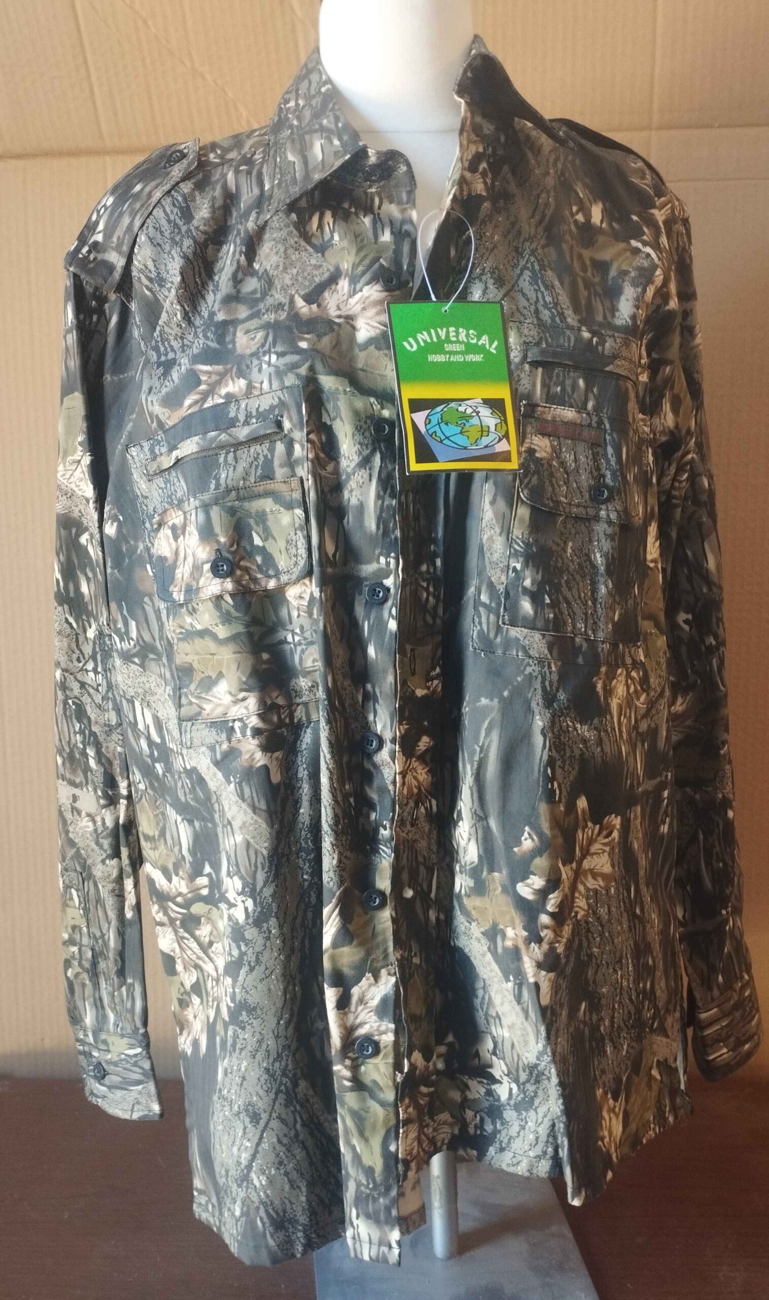 CAMICIA UNIVERSAL COTONE LEGGERA MULTITASCHE SOTTOBOSCO Tg. M