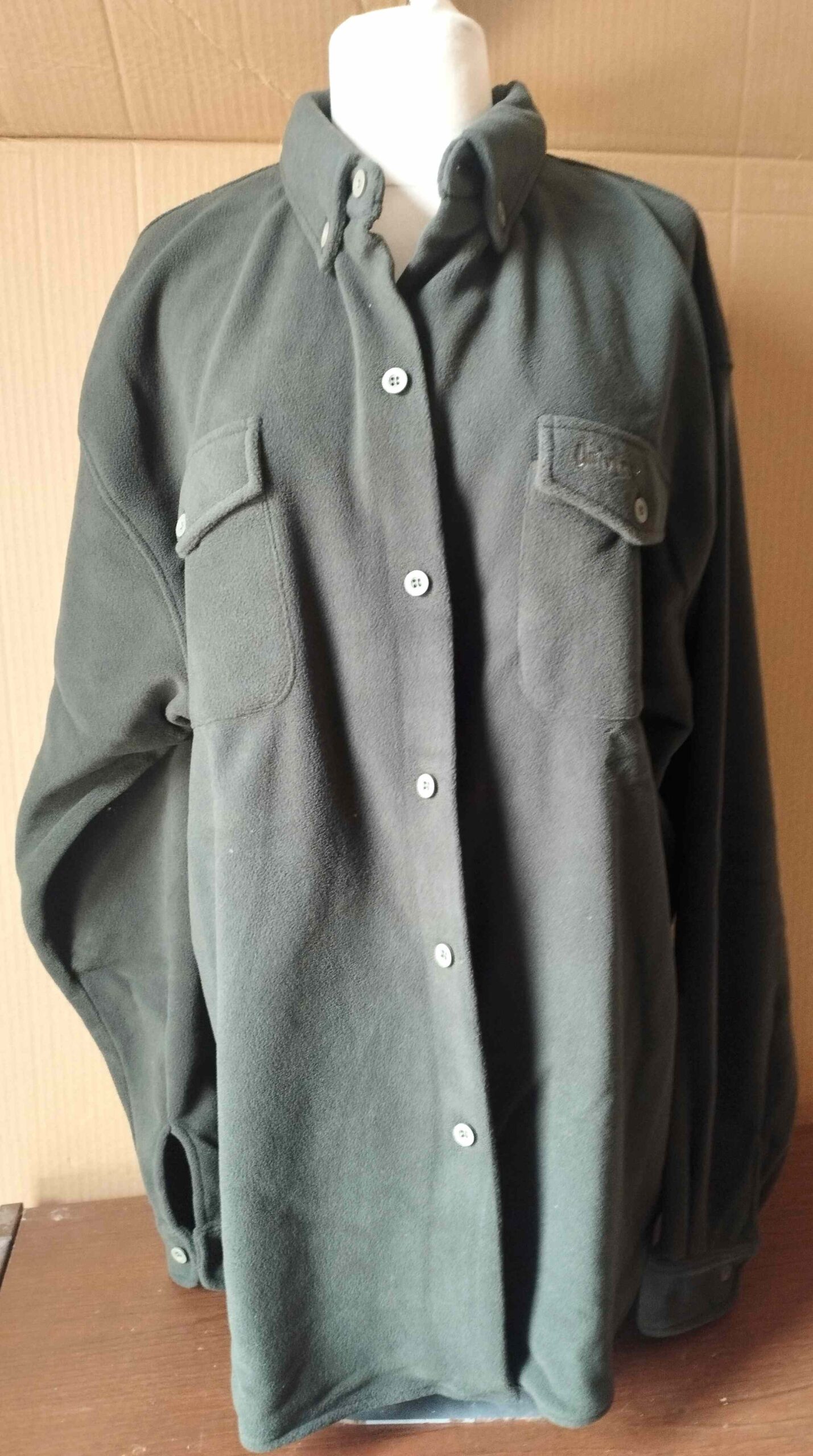 CAMICIA UNIVERSAL PILE VERDE CON 2 TASCHE Tg. XXL - immagine 5