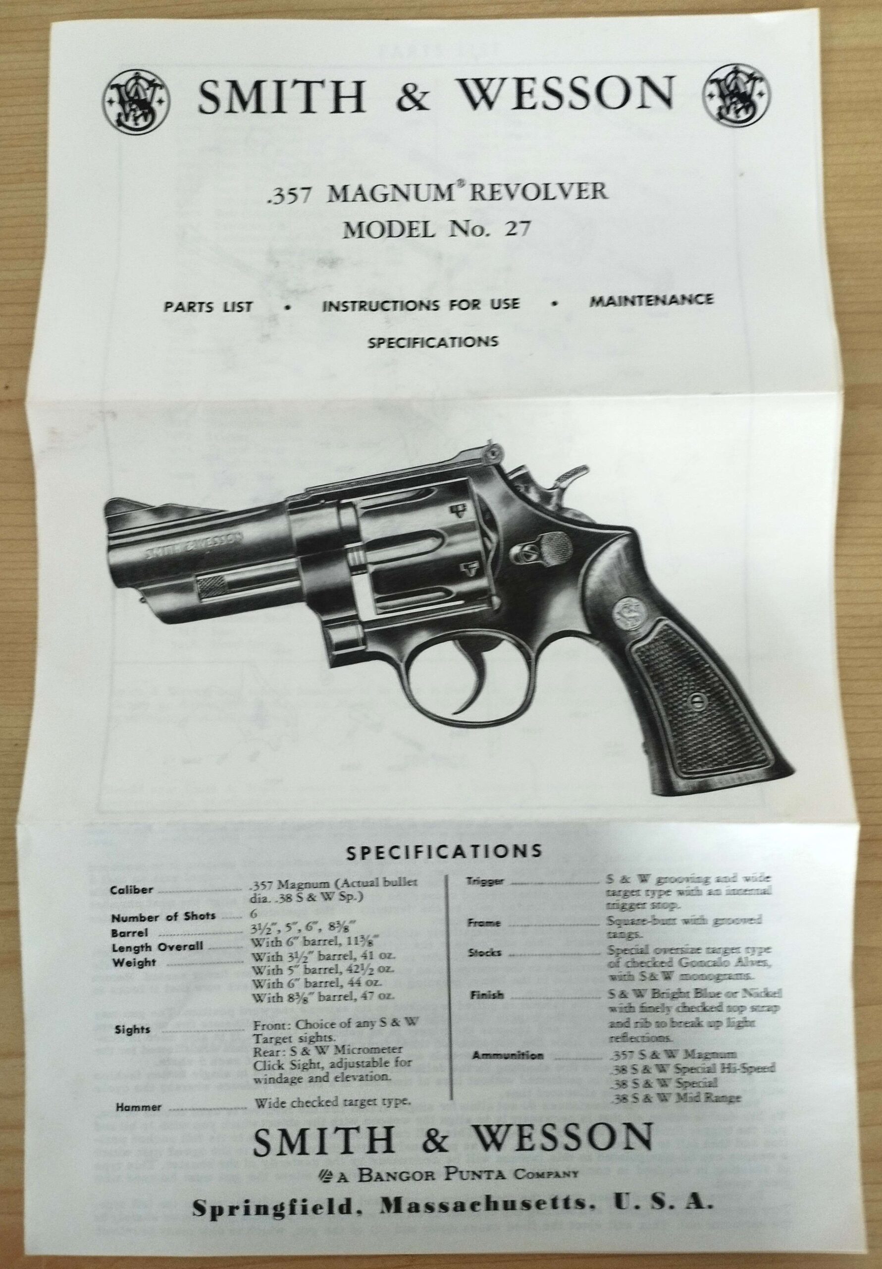 S&W mod. 27-2 cal.357Mg. 6" Sportivo DA COLLEZIONE - immagine 5